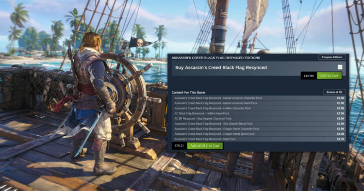 Assassin's Creed Black Flag Resynced akhirnya resmi dirilis dan mendapatkan ulasan negatif karena monetisasi yang bejibun.