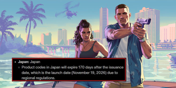 Pemain Grand Theft Auto VI (GTA 6) di Jepang harus lebih teliti kalau membeli versi code-in-a-box. Bisa kadaluarsa.