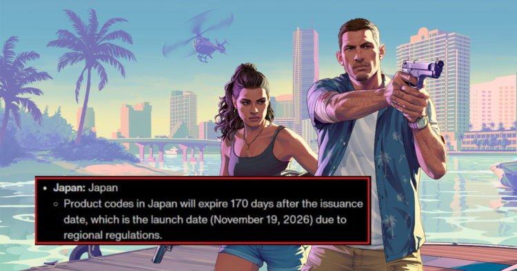 Pemain Grand Theft Auto VI (GTA 6) di Jepang harus lebih teliti kalau membeli versi code-in-a-box. Bisa kadaluarsa.
