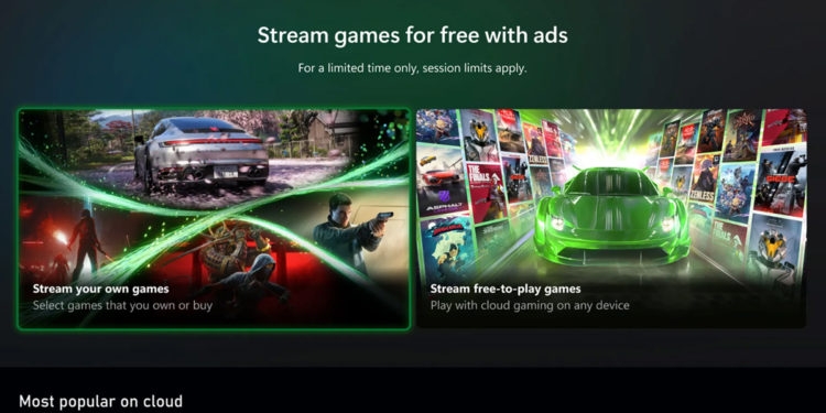 Xbox mulai menguji fitur baru yang memungkinkan pemain melakukan cloud gaming secara gratis dengan iklan doang.