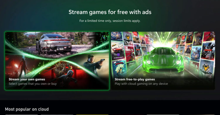 Xbox mulai menguji fitur baru yang memungkinkan pemain melakukan cloud gaming secara gratis dengan iklan doang.